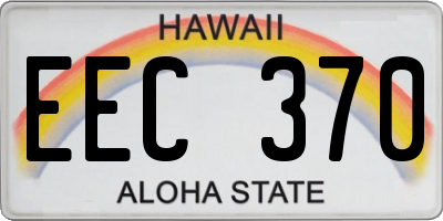 HI license plate EEC370