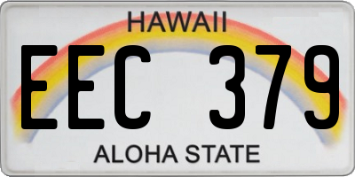 HI license plate EEC379
