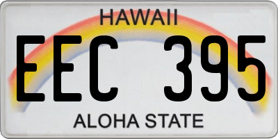 HI license plate EEC395