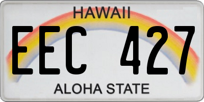 HI license plate EEC427