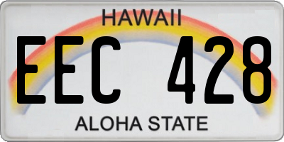 HI license plate EEC428