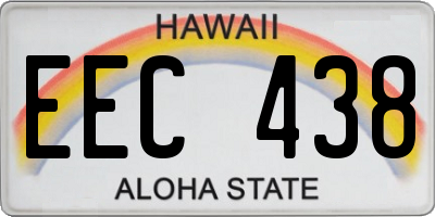 HI license plate EEC438