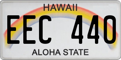 HI license plate EEC440