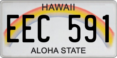 HI license plate EEC591