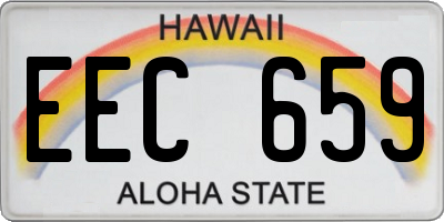 HI license plate EEC659