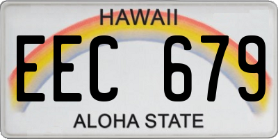 HI license plate EEC679