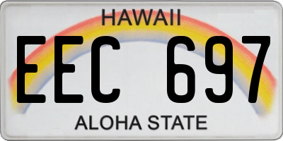HI license plate EEC697