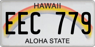 HI license plate EEC779