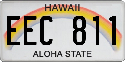 HI license plate EEC811