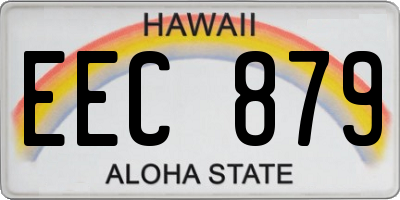 HI license plate EEC879