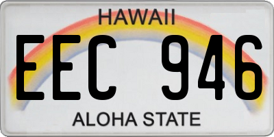 HI license plate EEC946