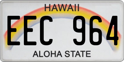 HI license plate EEC964