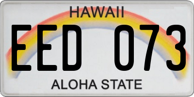 HI license plate EED073