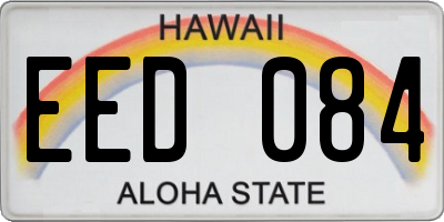 HI license plate EED084