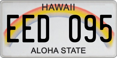 HI license plate EED095