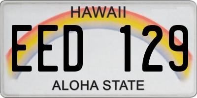 HI license plate EED129