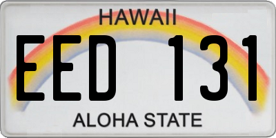 HI license plate EED131