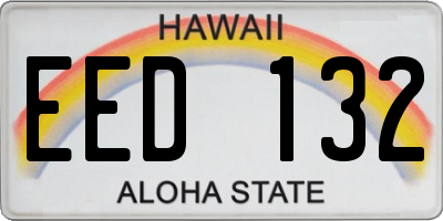 HI license plate EED132