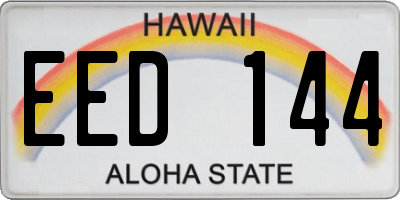 HI license plate EED144
