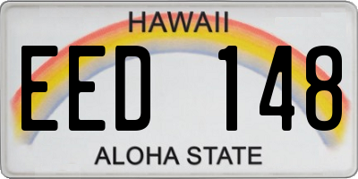 HI license plate EED148