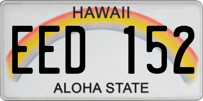 HI license plate EED152