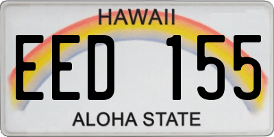 HI license plate EED155
