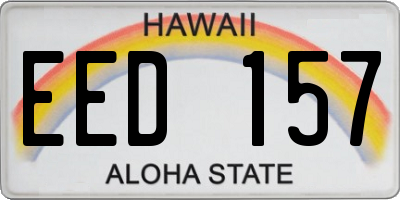 HI license plate EED157