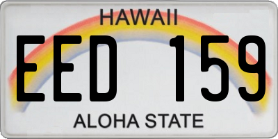 HI license plate EED159