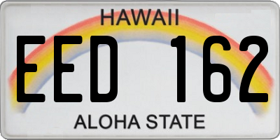 HI license plate EED162