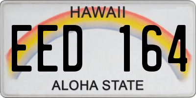 HI license plate EED164
