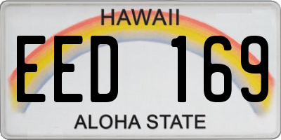 HI license plate EED169