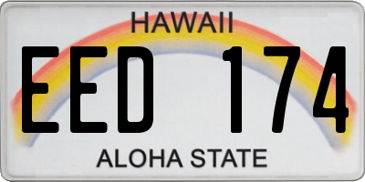 HI license plate EED174