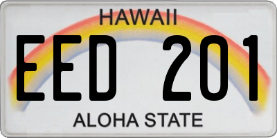 HI license plate EED201