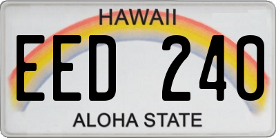 HI license plate EED240