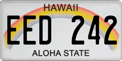 HI license plate EED242