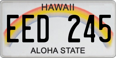 HI license plate EED245