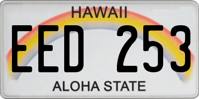 HI license plate EED253