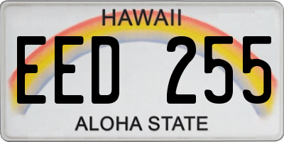 HI license plate EED255
