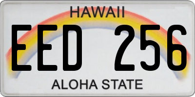 HI license plate EED256