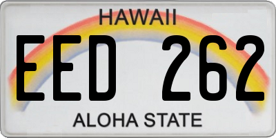 HI license plate EED262