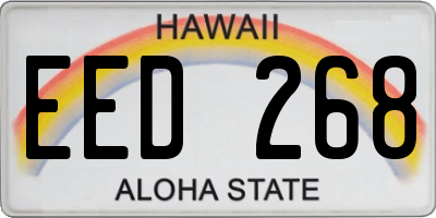 HI license plate EED268