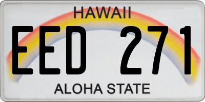 HI license plate EED271