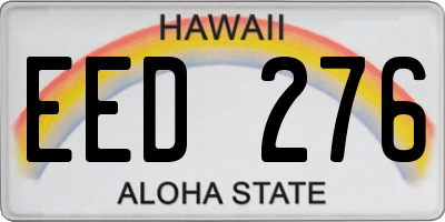 HI license plate EED276