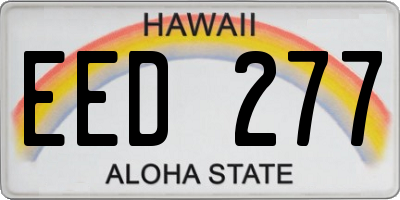 HI license plate EED277