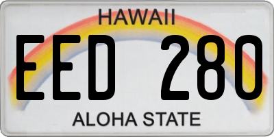 HI license plate EED280