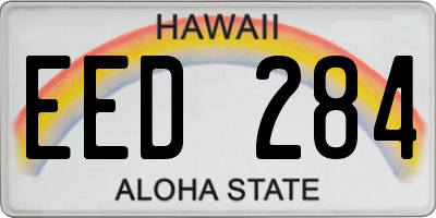 HI license plate EED284