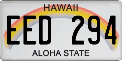 HI license plate EED294
