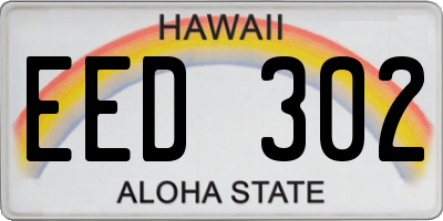 HI license plate EED302