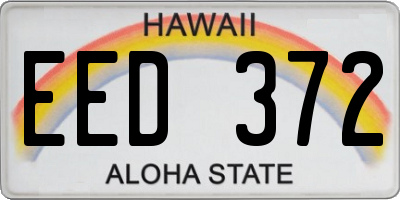 HI license plate EED372