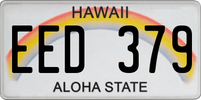 HI license plate EED379